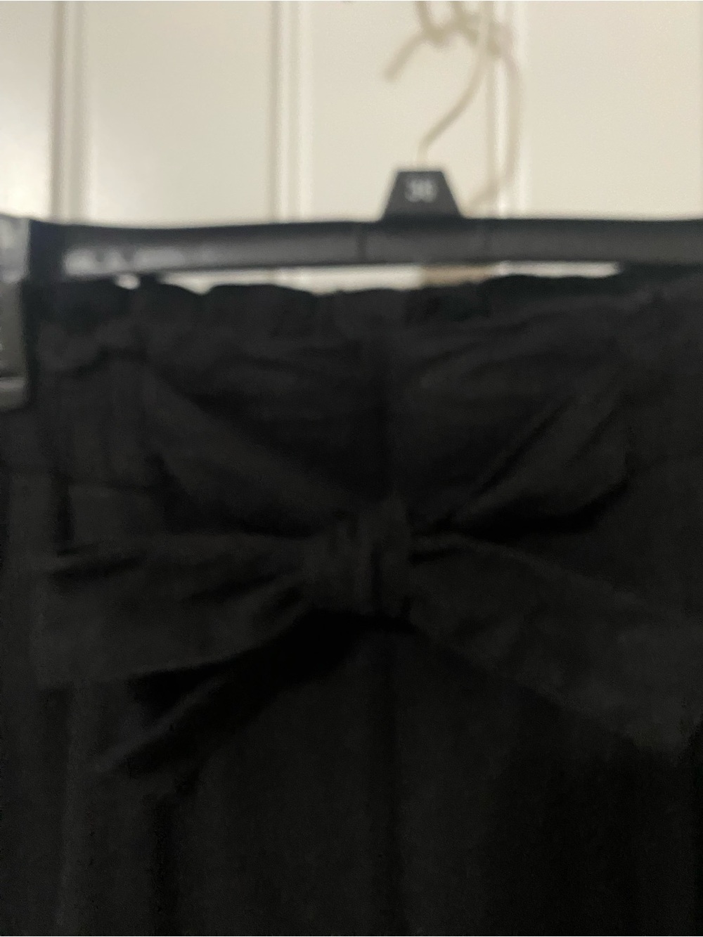High-Waist Black pants with Front Bow